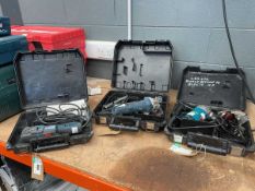 +VAT Bosch 240v multitool, Bosch angle-grinder plus a Makita 240v metal nibbler, cased