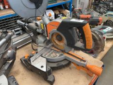 +VAT Evolution bench mounted sliding circular saw 240v