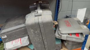 Erbauer 240v router with case, plus Direct Power 240v circular saw, Ryobi drill bit set , Makita