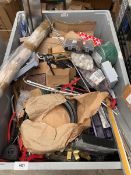 +VAT Pallet of various items to include caulk guns, chisels, hammers, handheld saws, crowbars,