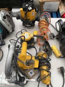 +VAT 240V DeWalt angle grinder, 240V DeWalt angle grinder, a 110V DeWalt sander, 240V DeWalt