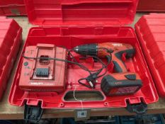 +VAT Hilti SFH22-A cordless drill with battery, charger and case