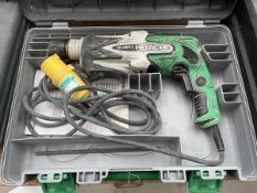 +VAT Hitachi DH24PC3 110v demo hammer, cased