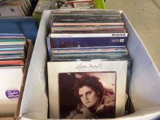 Box containing vinyl records
