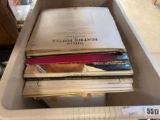 Box containing vinyl records
