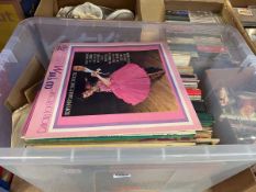 Box containing vinyl records