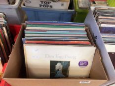 Box containing vinyl records