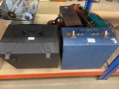 2 boxes containing vinyl records