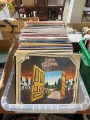 Box containing vinyl records