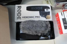 +VAT Rode Videomic Pro compact shotgun microphone in box