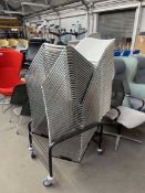 +VAT Approx. 32 Boss Design 'Starr' stacking chairs without arms, chrome frame and white plastic