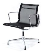 +VAT Charles & Ray Eames for Vitra, four EA108 mesh seated conference chairs