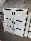 +VAT 100cm 6 door locker in grey