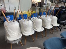 +VAT Charles & Ray Eames for Vitra, ten DSR Eiffel chairs with wooden and black powder coat legs