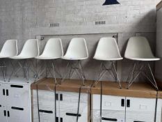 +VAT Charles & Ray Eames for Vitra, a set of eight DSR Eiffel chairs with chrome bases