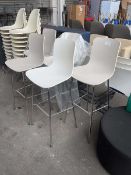 +VAT 5x Jasper Morrison for Vitra 'Hal' stools on chrome legs in white and beige