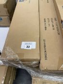 +VAT Pallet of approx. 150 Mastershelf white radiator shelves (1.8x15x90cm)