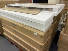 +VAT Approx. 15 boxes of 3x Mastershelf PVC floating shelves in white finish (150x25x5cm)