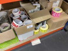 +VAT Quantity of various adhesive tape sealed air bags etc. (bottom shelf)