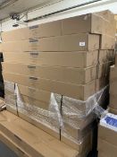 +VAT 43 boxes of 3 Mastershelf white floating shelves (each 180x30x5cm)