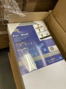 +VAT Box of 3 Mastershelf PVC white floating shelves (180x25x5cm)
