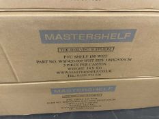 +VAT Box of 3 Mastershelf PVC white floating shelves (180x25x5cm)