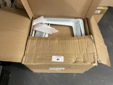 +VAT Box of 100 (12x10 inch) white metal angle brackets