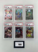 +VAT (6) Graded Japanese Pokémon Cards by PSA (all 9) to include M1L #066 Exeggutor, SV7a #068