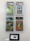 +VAT (4) 2023 SV2a Pokémon Card 151 JPN #166 - Bulbasaur Art Rare CGC 10, 2023 SV2a Pokémon Card 151