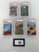 +VAT (5) Graded Japanese Pokémon Cards by PSA (4x7's, 1x6) to M2a #194 Beautifly, M1L #066