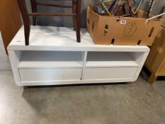 White gloss entertainment unit