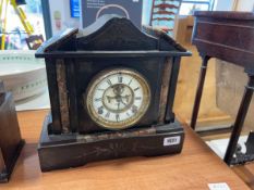 Slate cased mantel clock