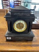 Slate cased mantel clock by Reed & Son, Cambridge