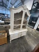 White painted armoire