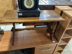 Dark oak coffee table with hidden single drawer