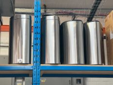 +VAT 4 x unboxed Sensible Eco Living 47 Litre stainless steel motion sensor bins
