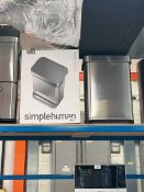 +VAT 2 x Simple Human 55 Litre stainless steel pedal bins
