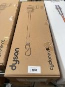+VAT Boxed Dyson Cyclone V10 cordless stick vacuum cleaner with integrated battery, charger and