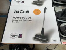 +VAT Boxed Aircraft Powerglide cordless hard floor cleaner and polisher, with battery and charger