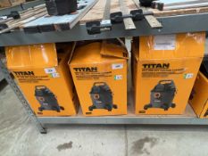 +VAT 2 Boxed Titan 1300w wet and dry vacuum cleaners