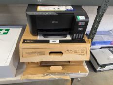 +VAT Boxed Brother DCP.J1260W colour inkjet 3-in-1 printer together with an unboxed Epson EcoTank