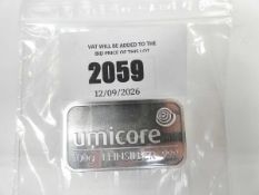 +VAT 100g .999 Fine Silver Bar