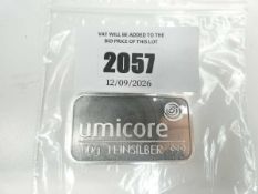 +VAT 100g .999 Fine Silver Bar