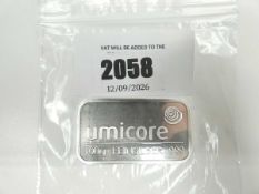 +VAT 100g .999 Fine Silver Bar