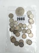 +VAT 1811 Half Crown and group of pre-1947 Pence
