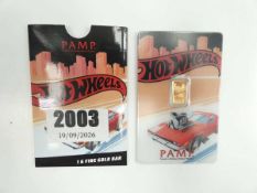 PAMP Hot Wheels 1g Fine Gold Bar