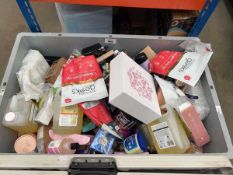 +VAT Large box of mixed toiletries and cosmetics - box not included