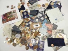 +VAT Assorted collectable 50p, £2 and 50p coins plus other commemorative and world coins