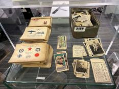 Selection of vintage cigarette and other cards including selection of Sweet Caporal Aircraft Spotter