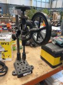 Bench mounted vintage manual drill press